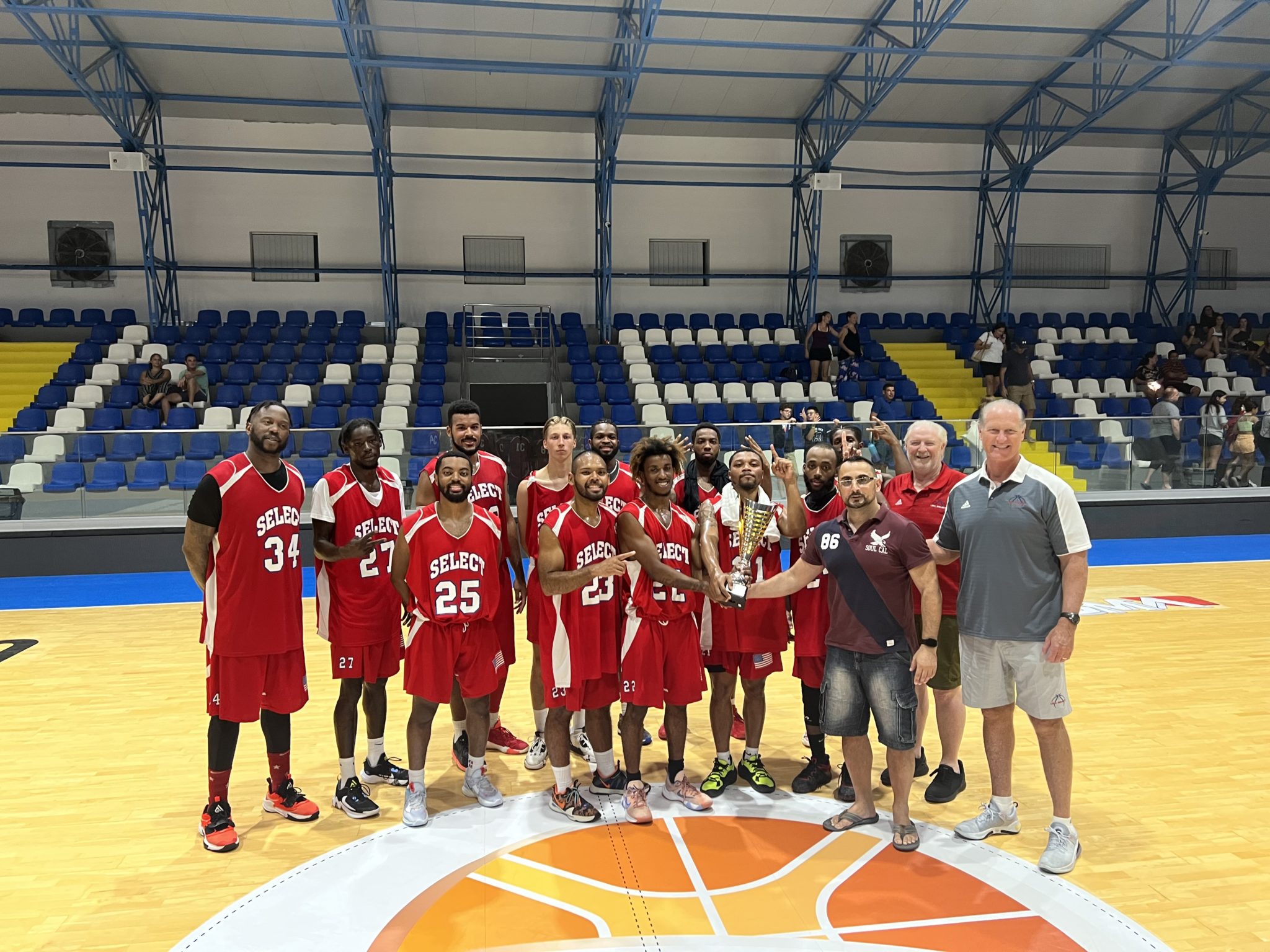 The USA Select team were presented the winners' trophy for the Elite Basketball Tournament held in Malta.